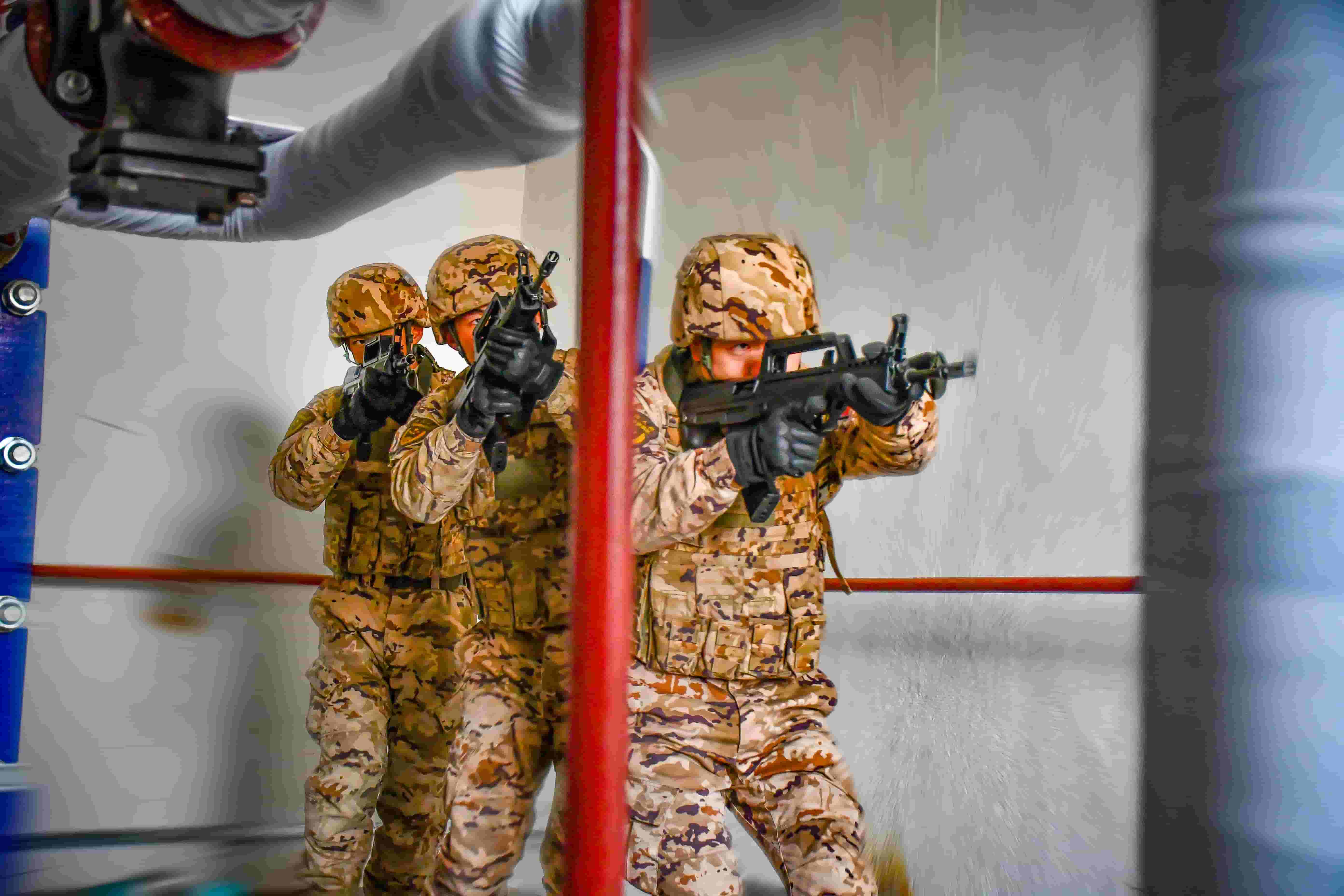 8武警天津总队执勤一支队官兵迅速切换状态,以昂扬姿态全面投入新年度工作训练。王良 摄.jpg